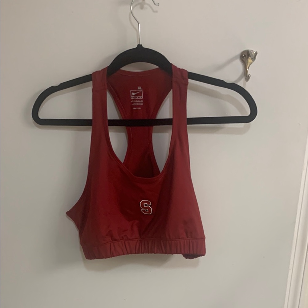 Nike with Stanford Burgundy Racerback Sports Bra in Sz XL